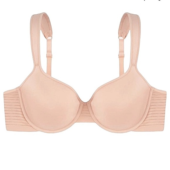 Thirdlove 24/7 Seamless Stripe Full Coverage Bra Soft Peach 38B - Picture 2 of 8